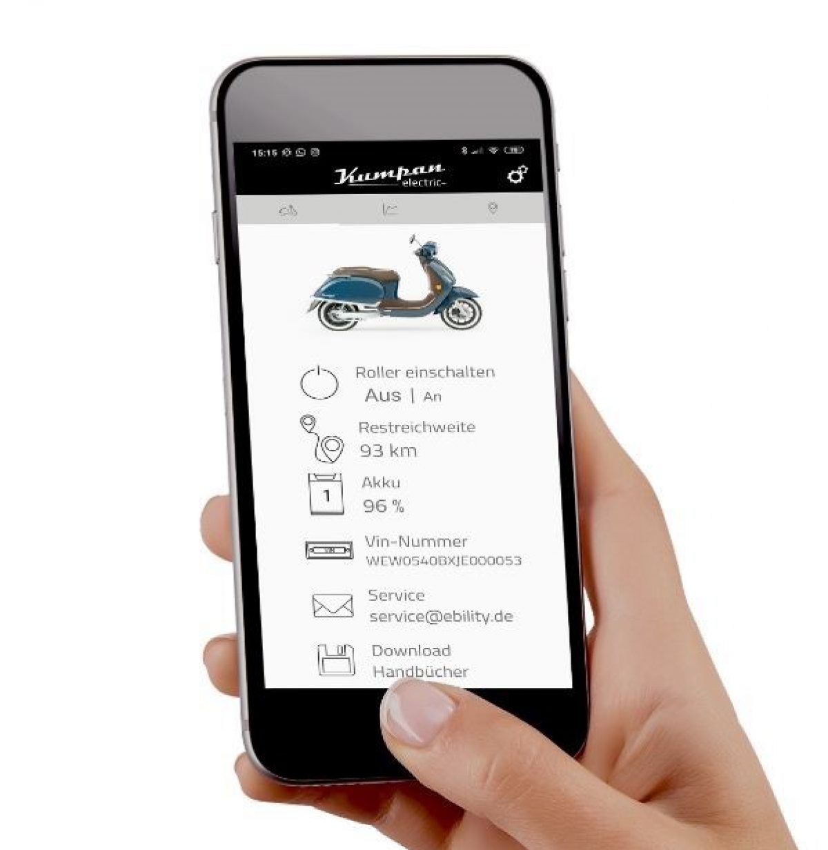 App - alles über den Roller 